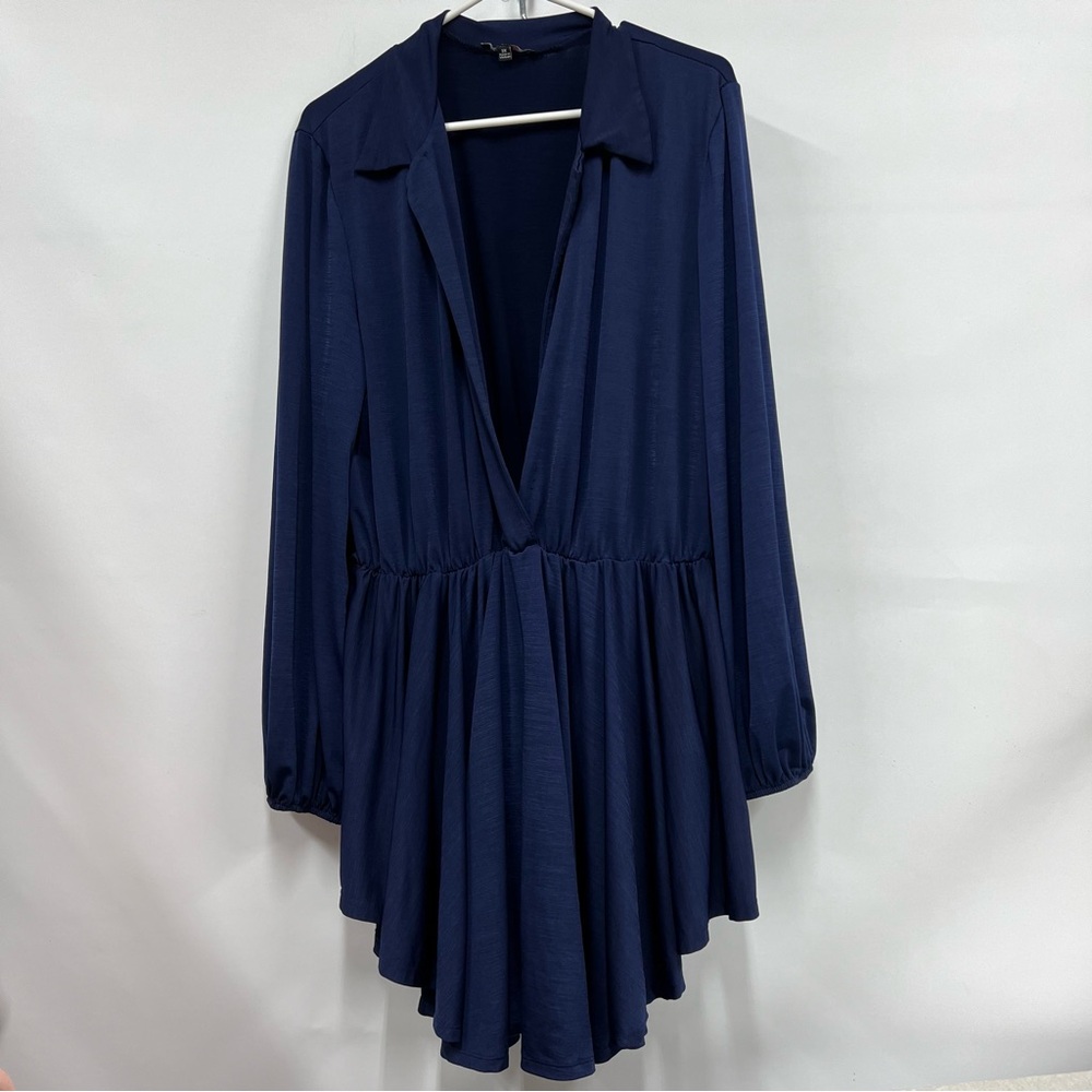 Bodysuit by Impulsive women’s 3x navy blue top missing belt